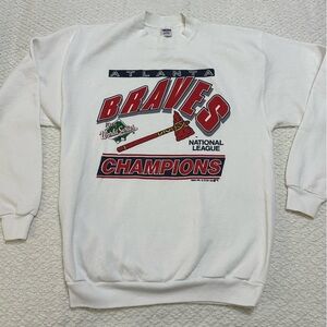 Vintage MLB 1991 ATLANTA BRAVES Made in USA Sweatshirt XL